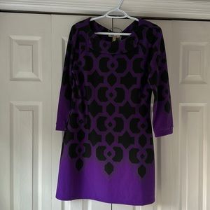 NWT Dress by Arueh. Purple and black. Size Medium